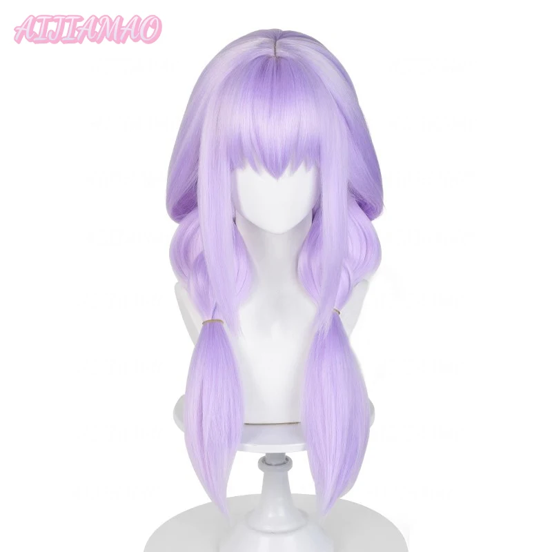 Anime Blue Archive Hakari Atsuko Cosplay Wig 65cm Light Purple Double Twist Braids Hairs Heat Resistant Synthetic Wigs+Wig Cap