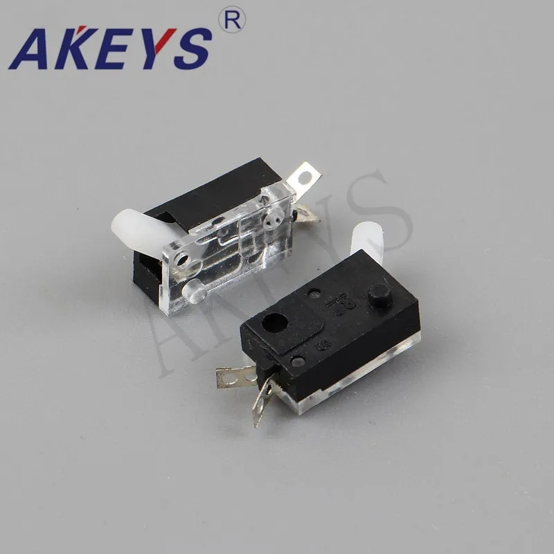 10PCS KFC-V-101 4pins KW-128 Transparent Micro - motion detection switch Game switch limit switch