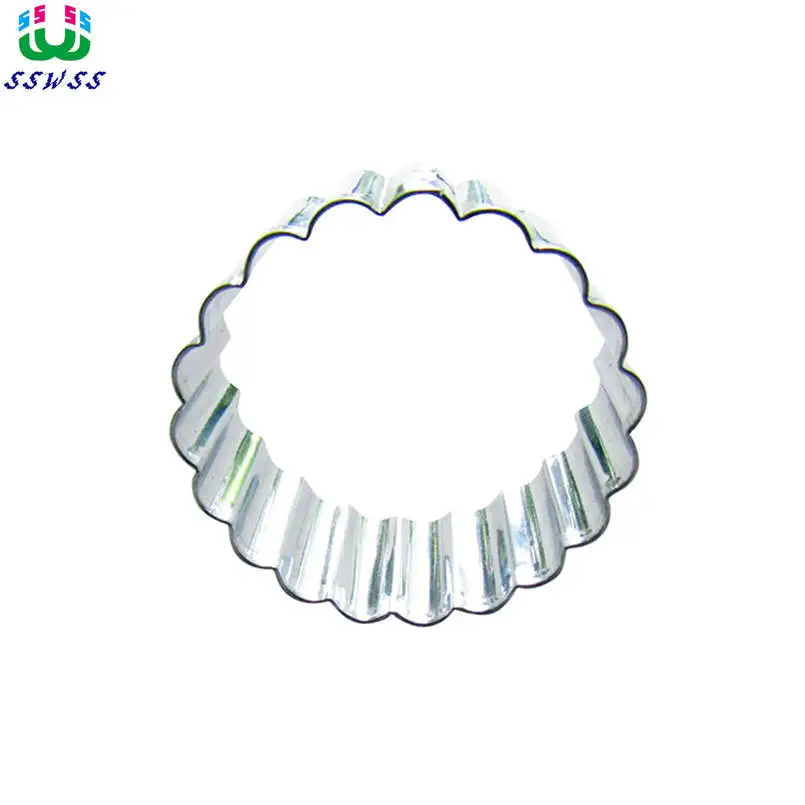 4.8 CM Wave Circle Shaped Cake Cookie Biscuit Baking Molds,Mousse Cake Decorating Fondant Cutters Tools,Stainless Steel