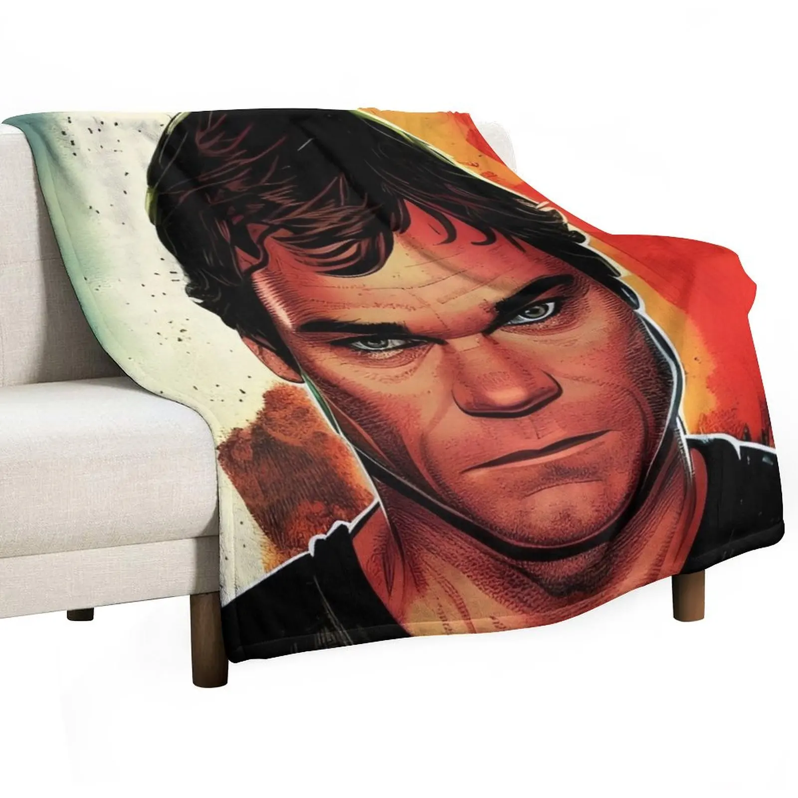 Dexter Morgan is looking at you Throw Blanket cosplay anime Decoratives Soft valentine gift ideas Blankets