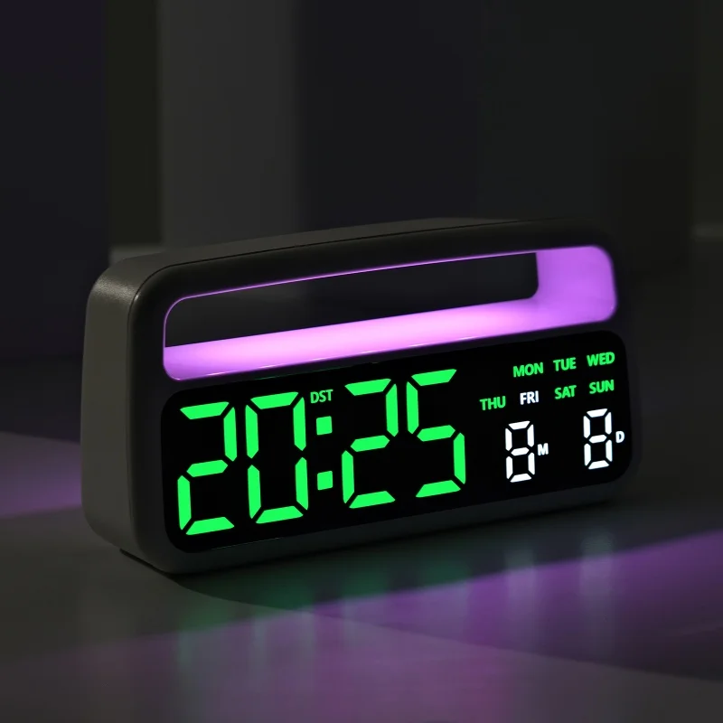 New Atmosphere Light Home Decoration Clock Multi functional Electronic Clock LED Alarm Bedhead Clock 5520