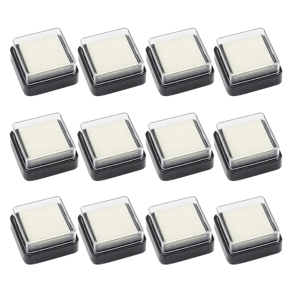 12Pcs Multi-Function Ink Pads Reusable Stamp Ink Pads for DIY Art Projects Home Office School Craft Activities