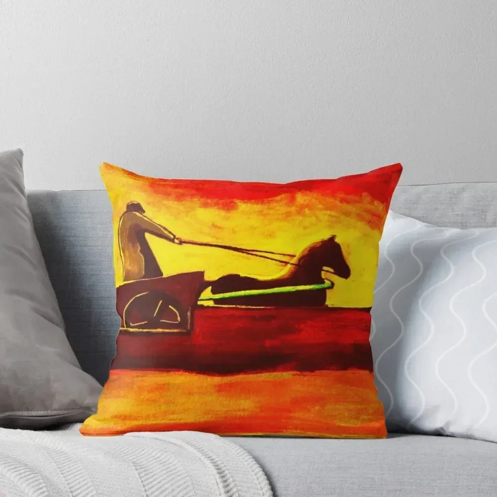 

Horse and cart Throw Pillow Cushions For Decorative Sofa Decorative pillowcase luxury home accessories luxury decor pillow