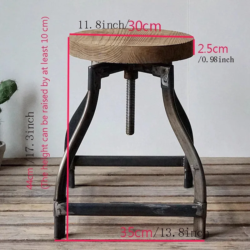 Houten Metalen Rustieke Ronde Schommelstoel