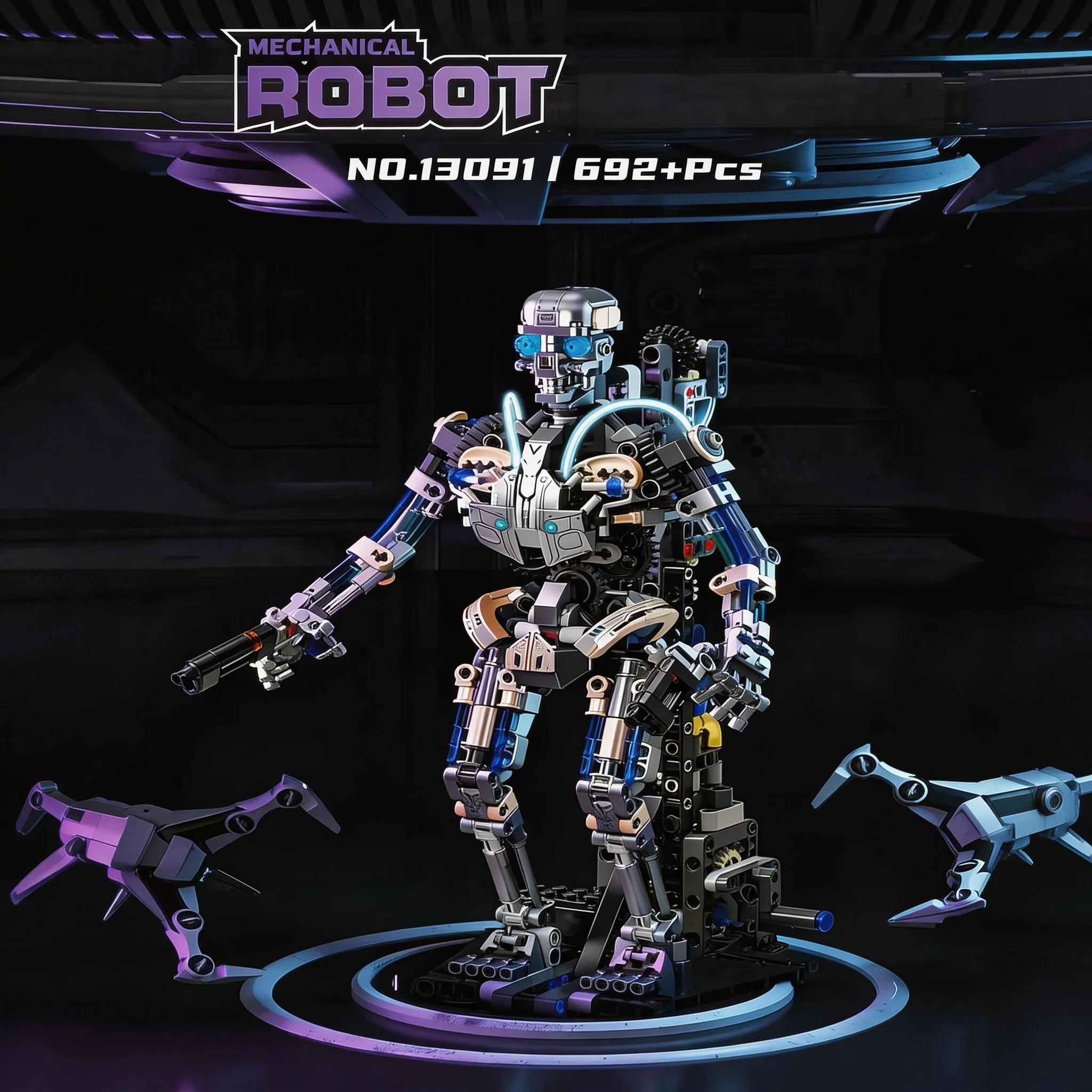 

692PCS Mechanical Robot Building Blocks, Technic Cyborg Model, Collectible Toy for Kids Adults, Christmas Birthday Gift