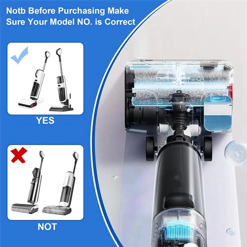 AT51-Roller Brush And Hepa Filter Set For Roborock Dyad Pro/Dyad Pro Combo Wet And Dry Vacuum Cleaner Spare Parts