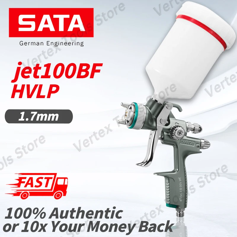 Pistola de pulverización de pintura SATA jet 100 BF RP/HVLP, pistola de pulverización de imprimación para coches, pistola de pintura profesional con aerógrafo de 1.4/1.6/1.7/1.8/1.9/2.0/2.1mm