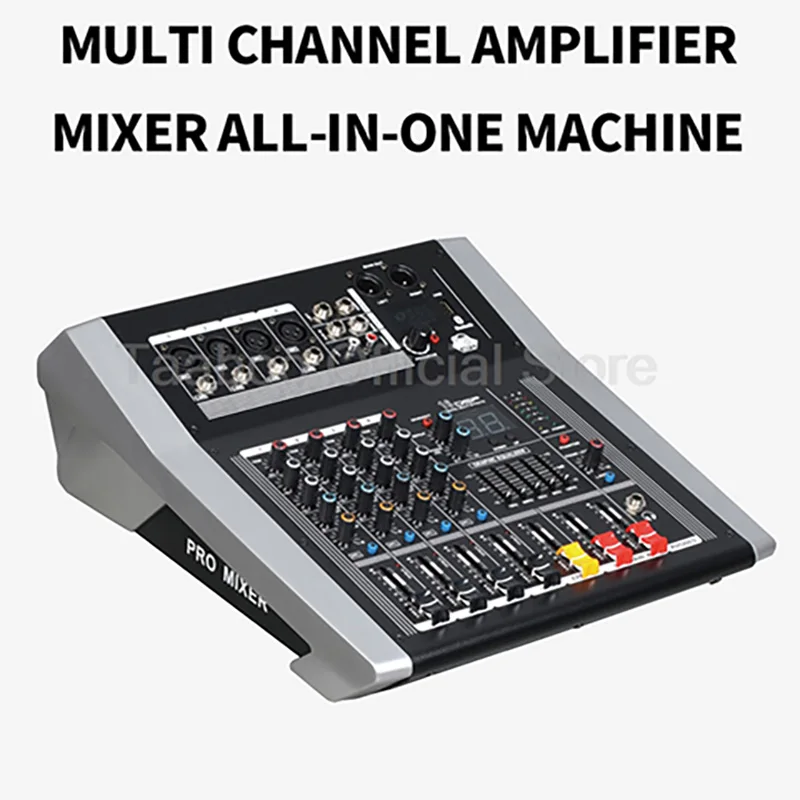 

4/6/8 Channel Sound Audio Mixer Dj Mixing Console with Power Amplifier USB Bluetooth Integrated Digital Mixer for Bar KTV Stage