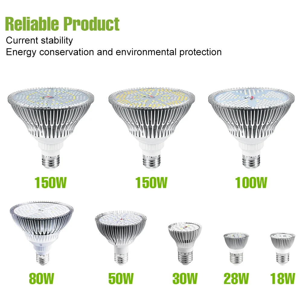 150W E27/E26 LED Grow Light Bulb Full Spectrum Plants Lamp For Grow Box Flower Seeds Hydroponics Vegetable Cultivation AC85-265V