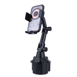 Universal Car Cup Mobile Phone Holder 15W Qi Wireless Charger Mount Automatic Infrared Smart Sensor Clamping Mount