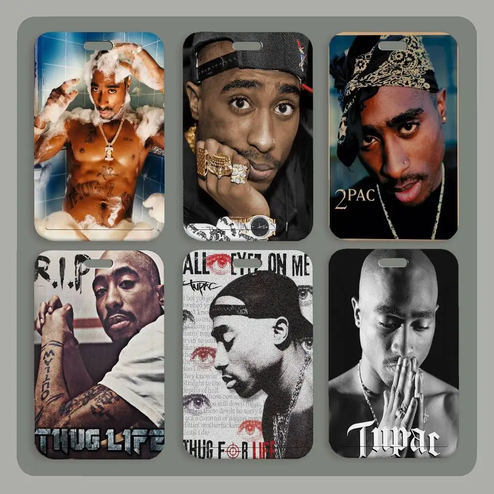 

Держатель для ID-карты в ретро-стиле с изображением рэпера Тупака, шейный ремешок, подвеска, держатель для бейджа, брелок для ключей, чехол для рабочего пропуска, подарок