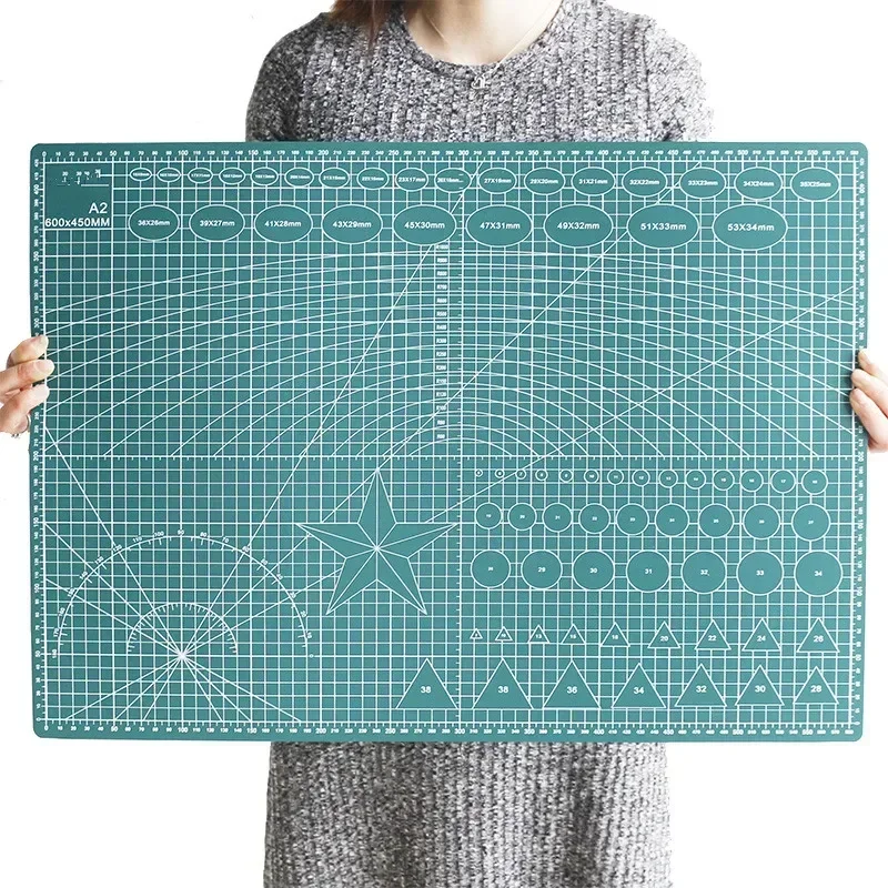 Pvc Cutting Mat Cutting Base Plate 60x45cm A2 Green Black Core Paper Cutting Art Carving Cutter Backing Plate