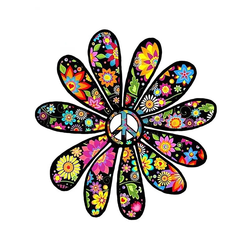 

Car Stickers for Flower Power Peace Campervan Car Assessoires Decal Vinyl Funny Personality Cover Scratches Sticker,13cm