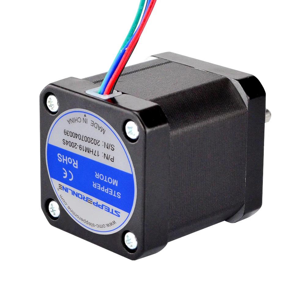STEPPERONLINE Nema17 Stepper Motor 0.9deg 42x48mm 46Ncm 2A Nema 17 Step Motor 4-lead for DIY CNC 3D Printer