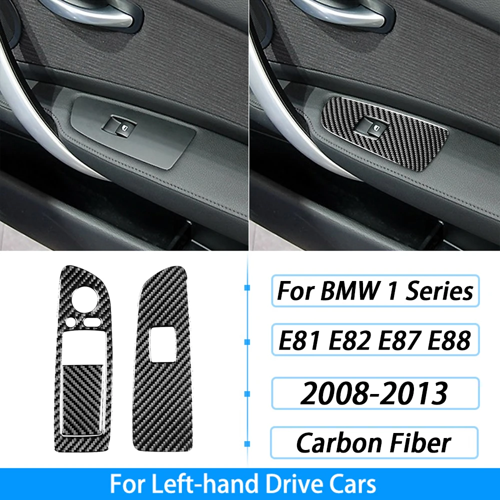 Voor BMW 1 Serie E81 E82 E87 E88 2008-2013 Koolstofvezel Stickers Automatische Versnellingspook Centrale Bedieningspaneel Power venster Lift