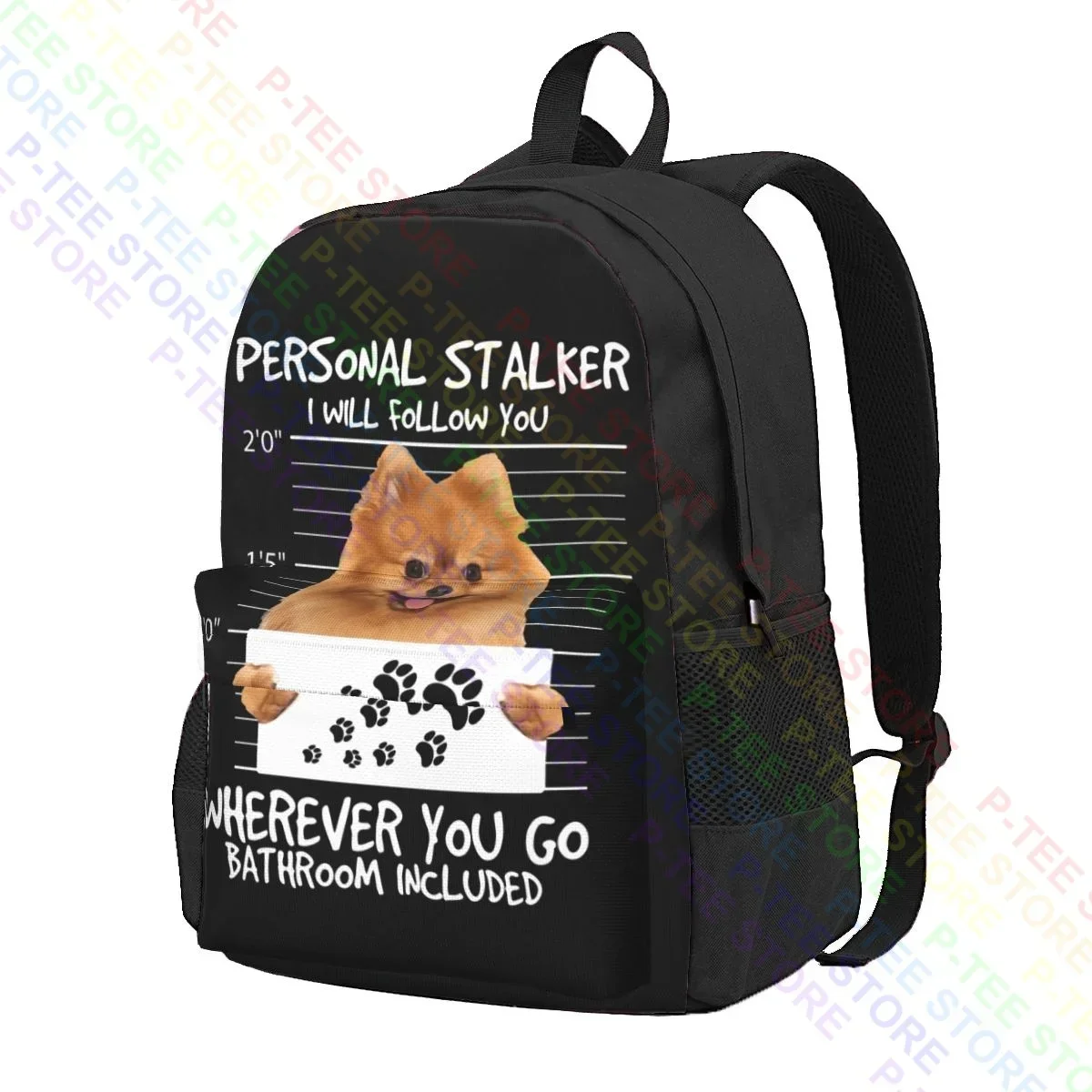 Funny Pomeranian Pom Owner Fur Large Capacity Backpack Fashion Beach Bag Gym Tote Bag Outdoor Running