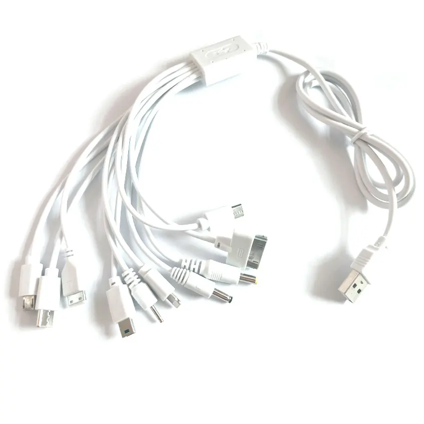 10 in 1 Universal USB Cable Multi Charging Cable Compatible with Multiple Cell Phone Blutooth Earphone Speaker Connector