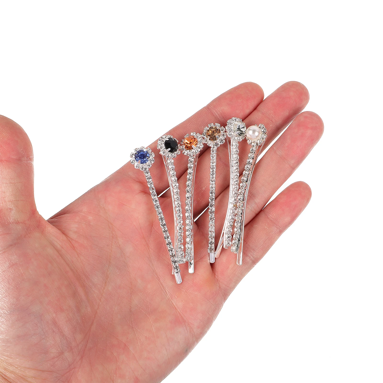 

6 шт., заколка для волос со стразами, жемчужные аксессуары, заколки для женщин и девочек, модные элегантные свадебные вечерние волосы для повседневного использования