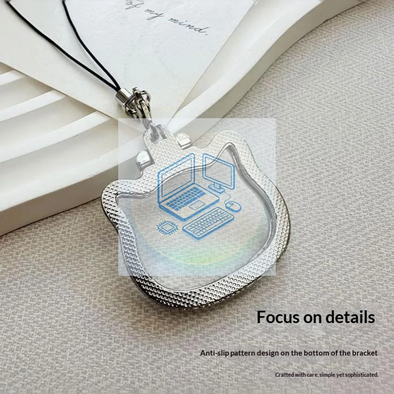 Watch Es - Niedliches Katzenförmiges Handy-Lanyard aus Legierung mit