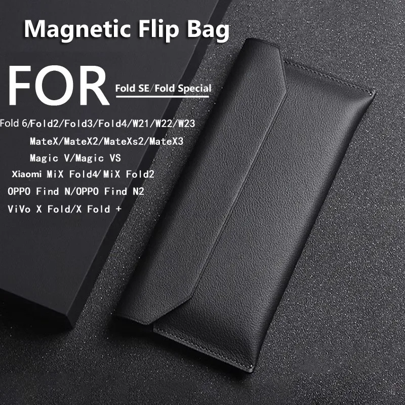 Case Pouch for Vivo X  Fold3 Fold2 for Vivo X Fold 2 3 Pro Fold Plus Magnetic Flip Envelope Handbag Mobile Phone Bag Cover