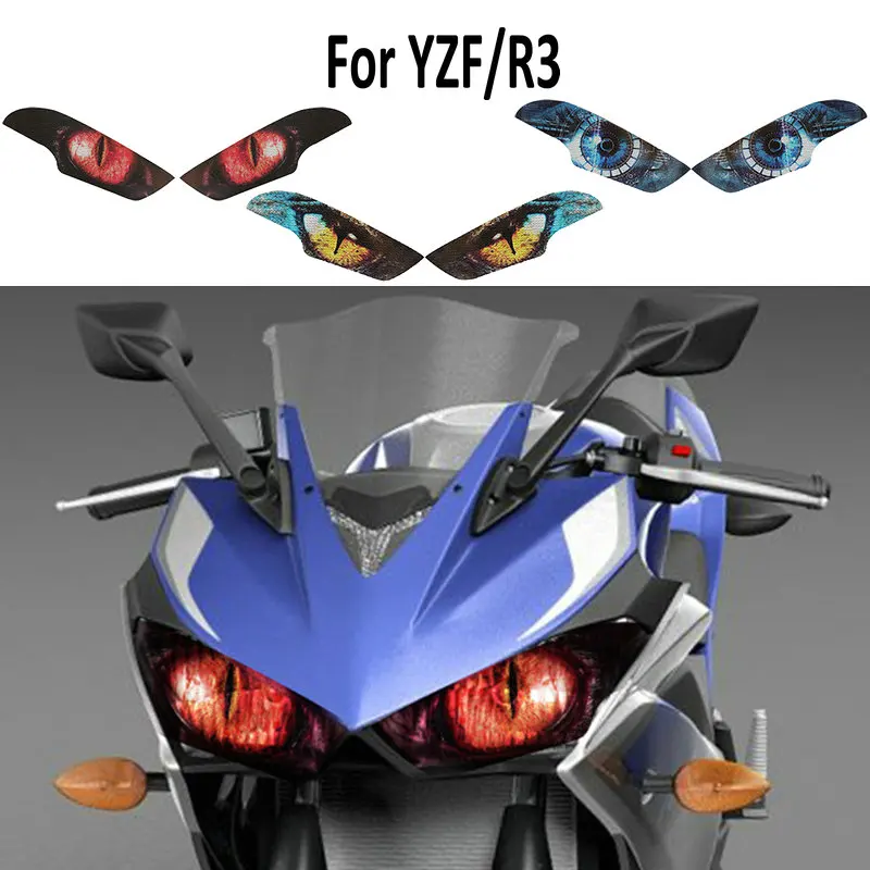 Motorcycle Headlight Sticker For Yamaha YZF R3 YZF-R3 15-19 Headlight Protection Sticker