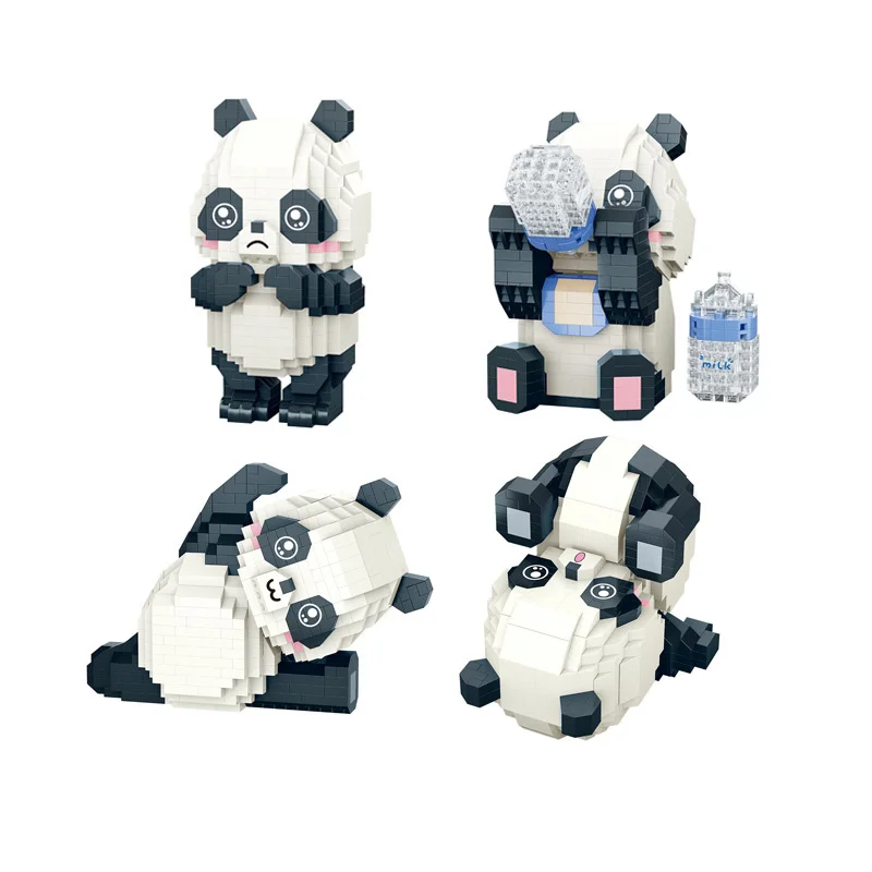 

Idea Nanobricks Lovely Cartoon Animal Micro Diamond Block Little Panda Construction Bricks Model Educational Toys For Kids Gifts
