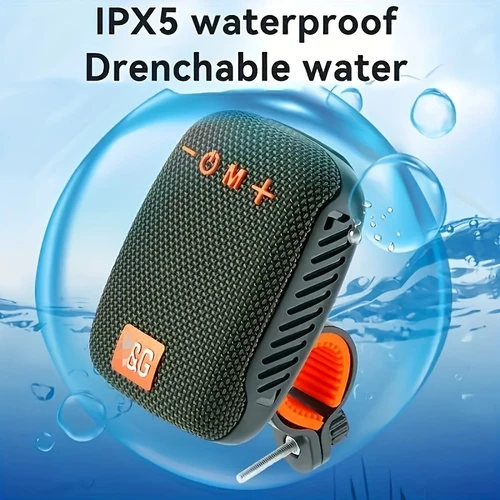 Imagen 2 del producto Tarjeta TF/disco U IPX5 altavoz de bicicleta a prueba de agua Bluetooth recargable portátil Mini altavoz inalámbrico para fiestas en la piscina ciclismo