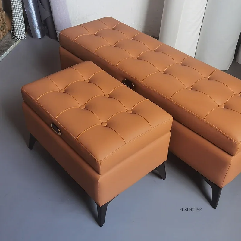 #Rectangular Bedroom Bench Household Storage Bench Entryway Shoe Changing Stools Modern Clothing Store Fitting Room Bench ZN