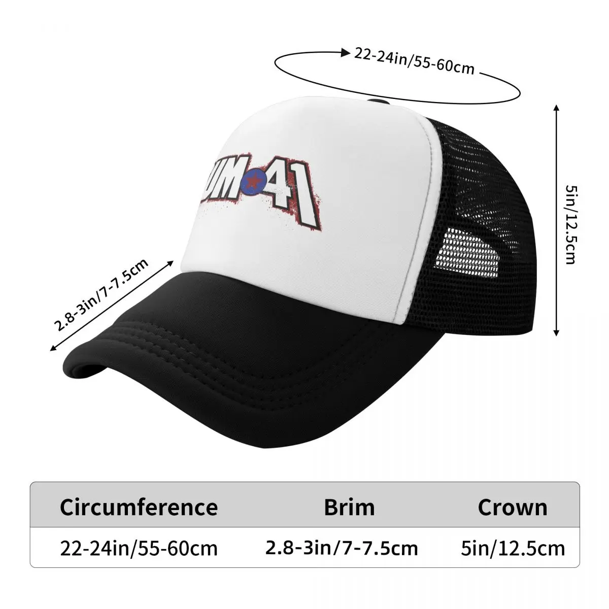Sum 41 Band Trucker Cap Unisex Fashion SUM41 Punk Hat Sun Caps Racing Cap Breathable Polyester Mesh Baseball Caps Spring