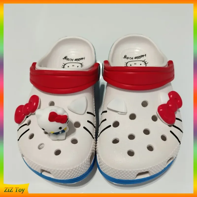 

Новинка 2023 года, сандалии Kt с кошачьими отверстиями, тапочки, детские сандалии с героями мультфильмов, Kawaii Eva, домашняя пляжная обувь в стиле аниме, летние тапочки, подарок для девочек