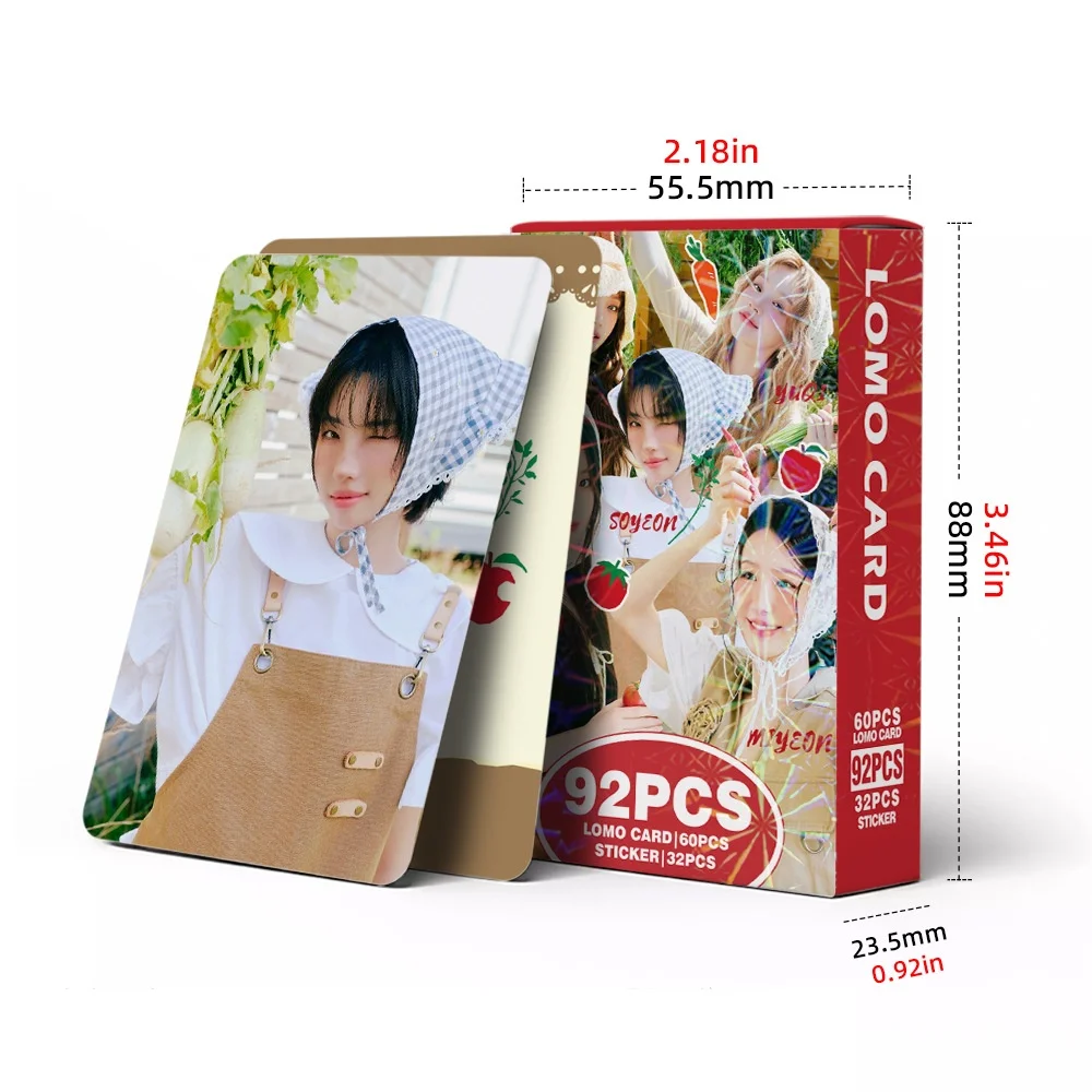 2026 92Pcs LOMO Card Stickers Set GI Albums Girl Group High Quality Double sided Cards Fans Gifts view 4