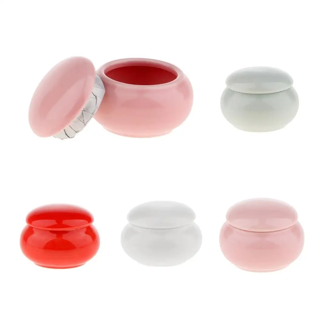 Ceramic Cosmetics Empty Jar Pot Lip Balm Bottle Storage Container 12g