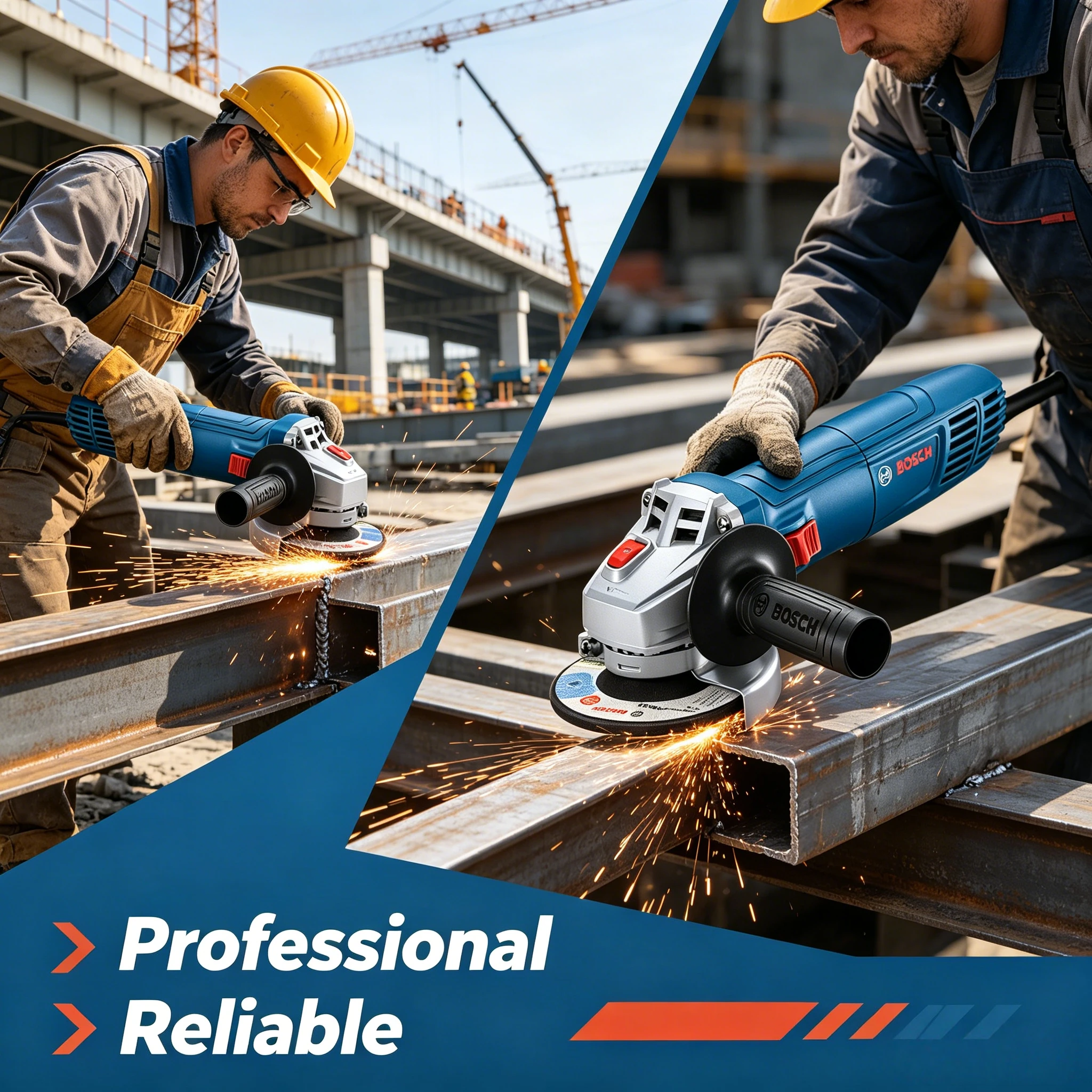 Bosch GWS700 Professional Angle Grinder, Stable Speed & Fast Heat Dissipation Power Tool for Steel and Tile Cutting