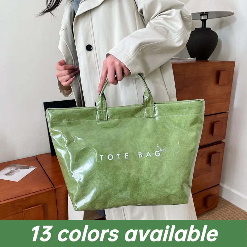 

Christmas Gift Tote Bag, PVC Large Capacity Handbag for Women, High-quality Bag, Fashionable Shopping Bag 13 Colors Available