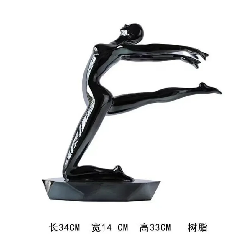 Modern Simple Creative Dance Character Ornament Electroplating Jianmei Character Model Room Dance Studio Girl Room Soft