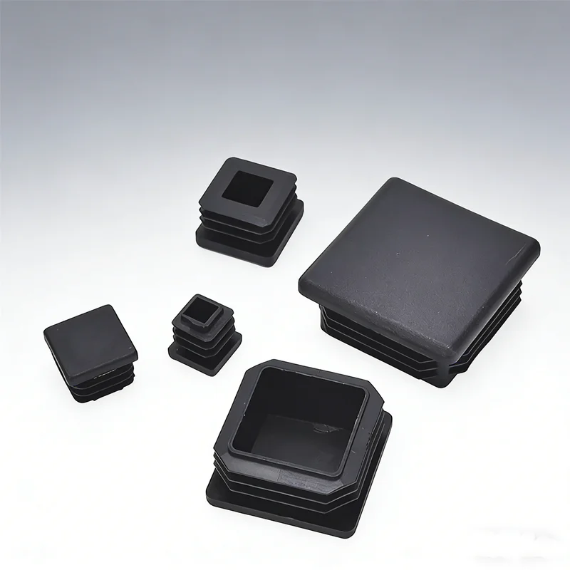 10Pcs Plastic Black Blanking End Caps Square Inserts For Tube Pipe Box Section - view 4
