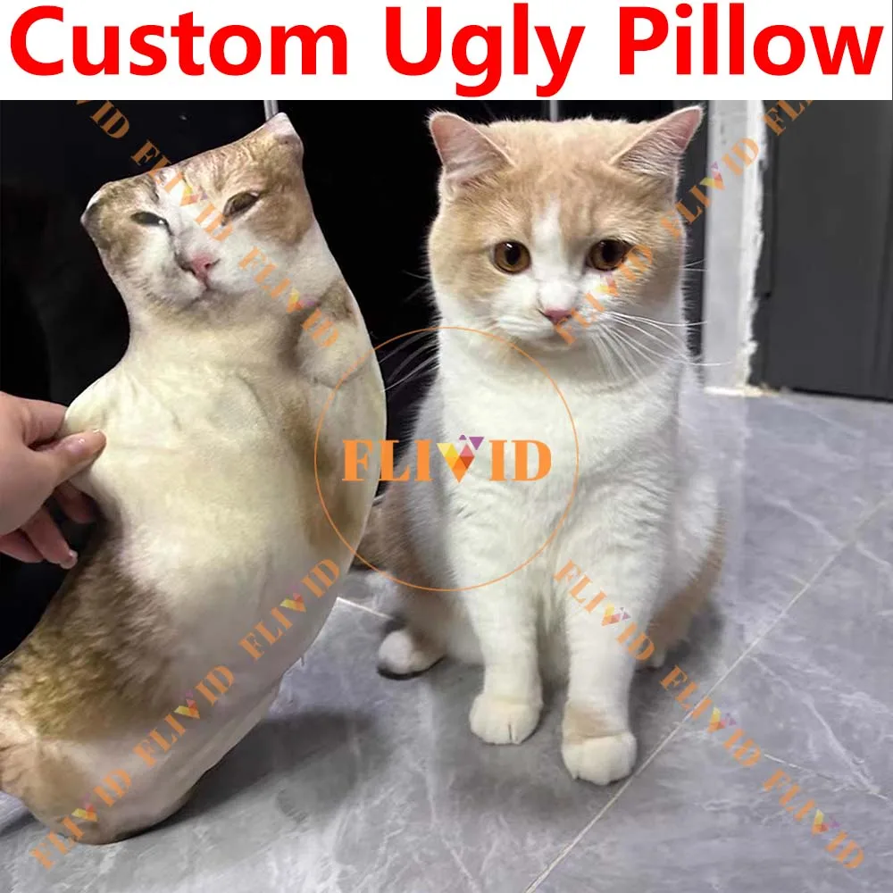 

Hot Custom Pet 3D Shape Pillow,Funny Ugly Cat/Dog Zany Pillow,Personalized Photo Pillow ,Pet Loss Memorial Gift,Pet Lover Gift