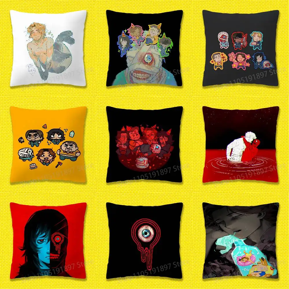 

Cartoon Mouthwashing Game Throw Pillow Case For 45x45cm 40x40cm 55x55cm 50x50cm 30x30cm Square Car Pillowcase Shell