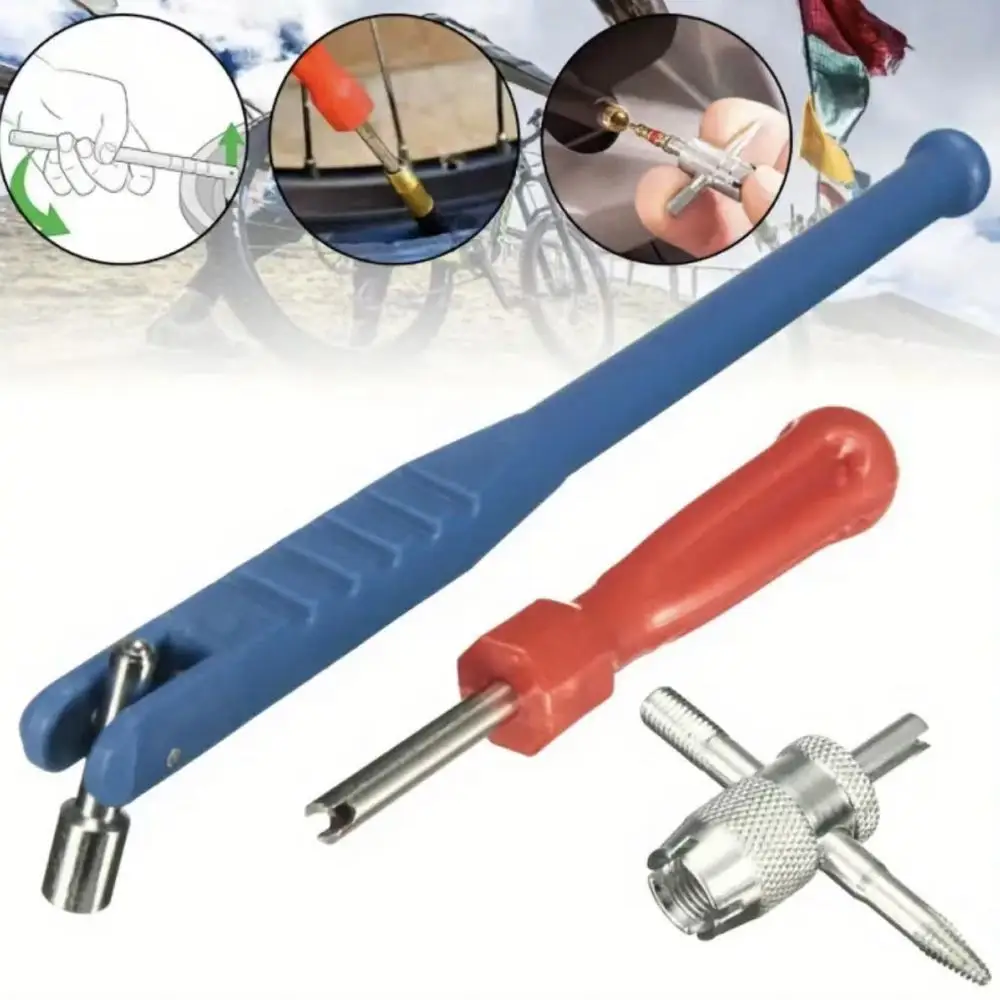 Automotive Car Tire Valve Stem Installer Puller Repair Tool Vacuum Nozzle Remover Plastic Wheel Protection Fitting Set
