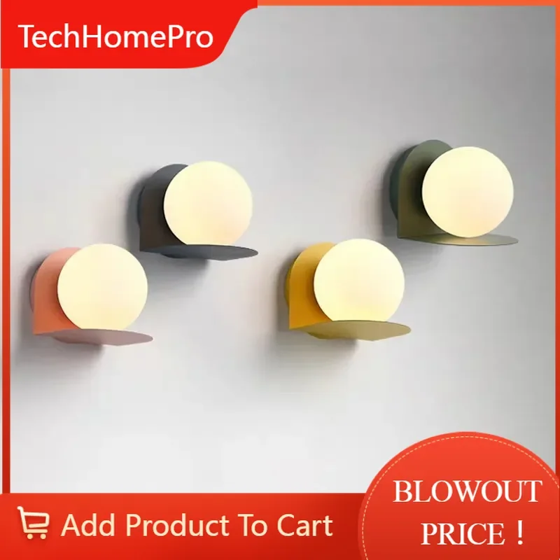 TechHPLed Wall Lamp Bedroom Bedside Aisle Staircase Children's Room Living Room Background Wall