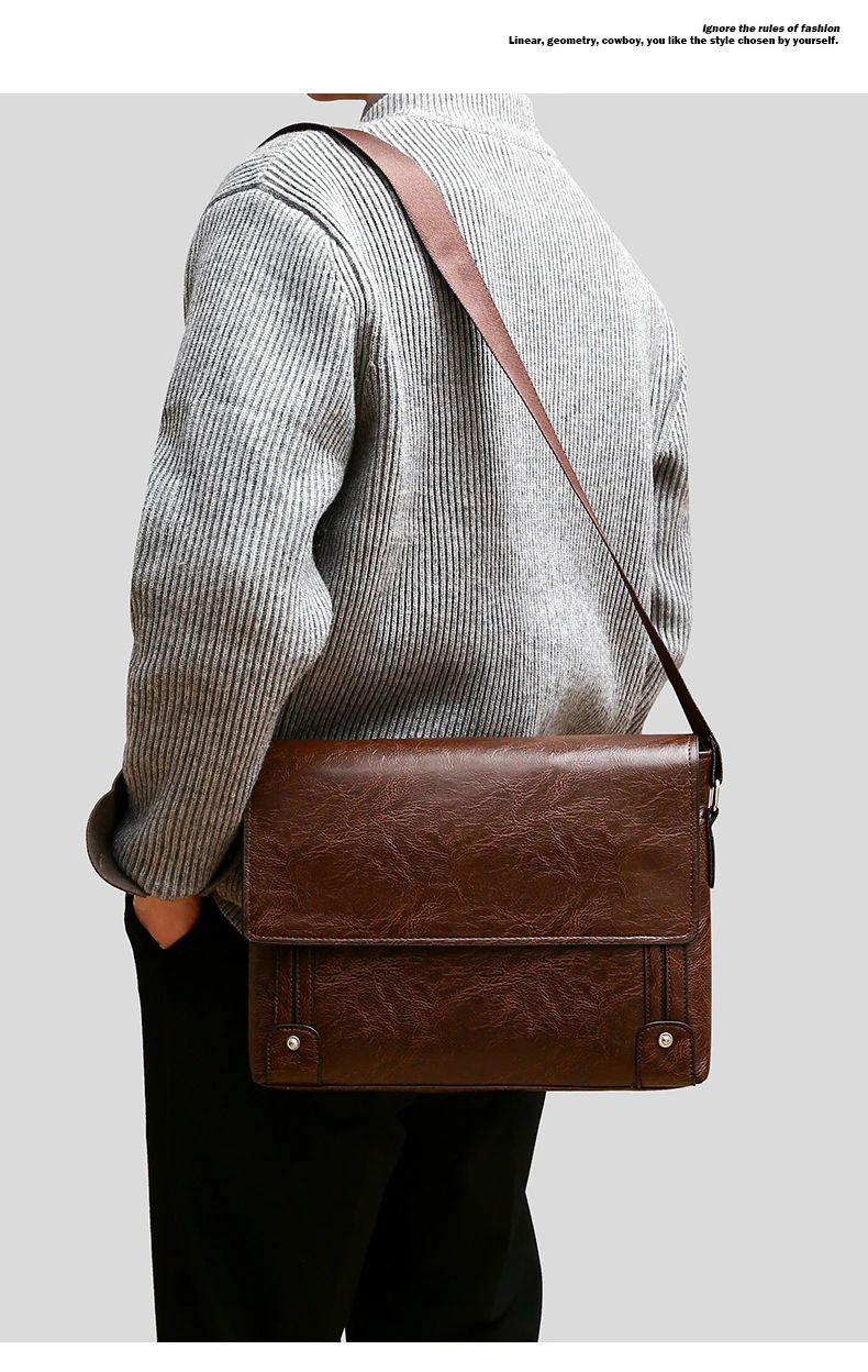 Tas Kerja Pria Kulit PU Tote B - Leather Work Bag Laptop ulasan dan harga