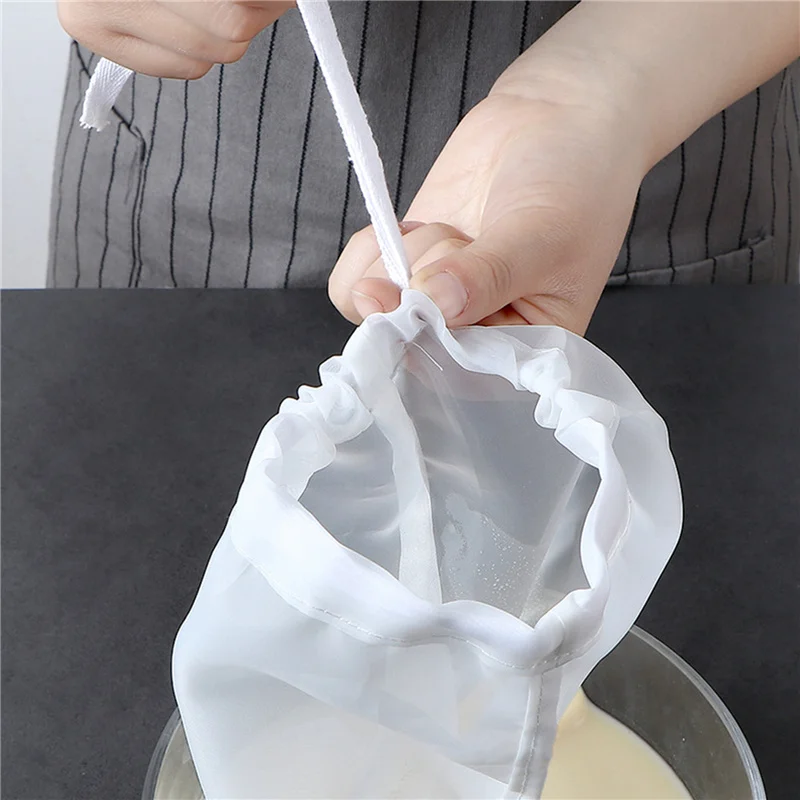 Food Grade Filter Bag Net 100/200/300 Mesh Tea Beer Milk Coffee Oil Filtration Strainer Mesh Kitchen Nylon Filter Fabric Bags