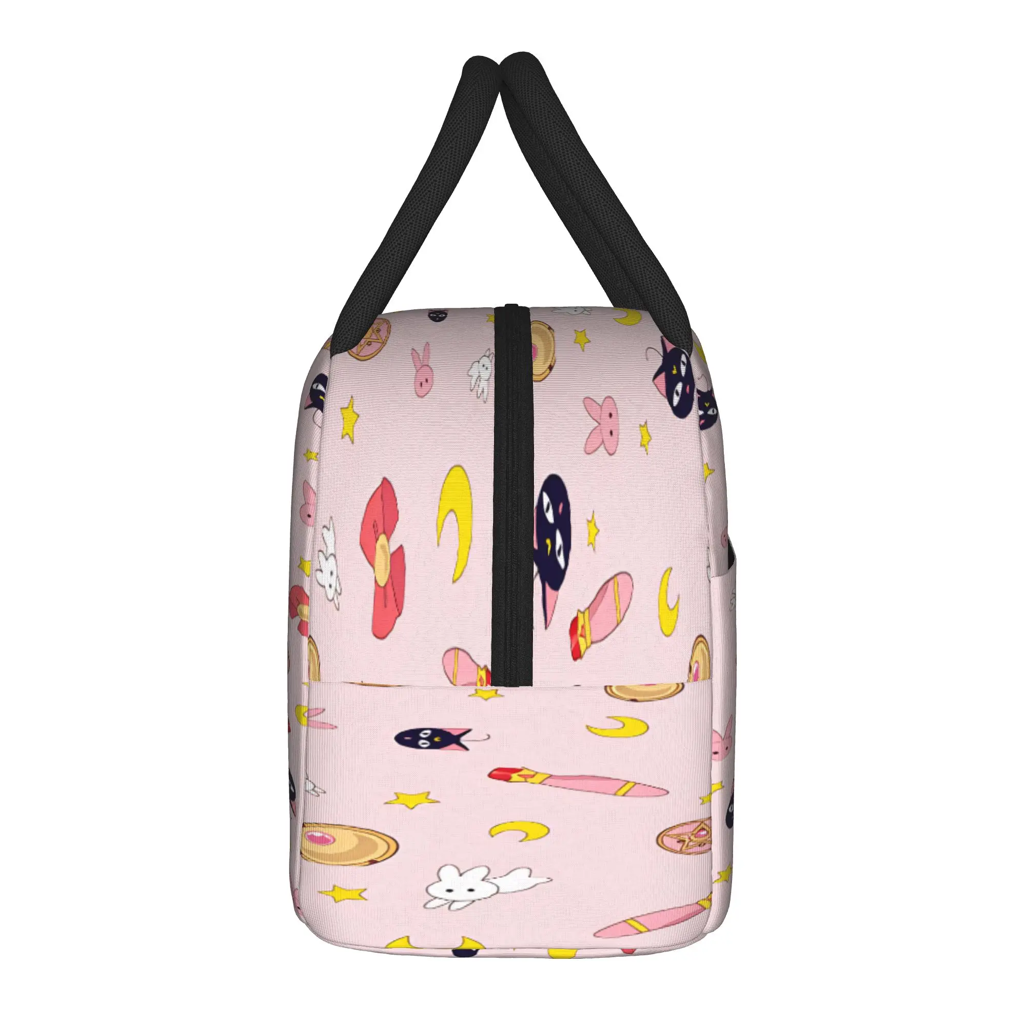 Usagi Tsukino Lunch Bag Sailors Moons Funny Lunch Box Travel Portable Thermal Tote Handbags For Men Oxford Print Cooler Bag