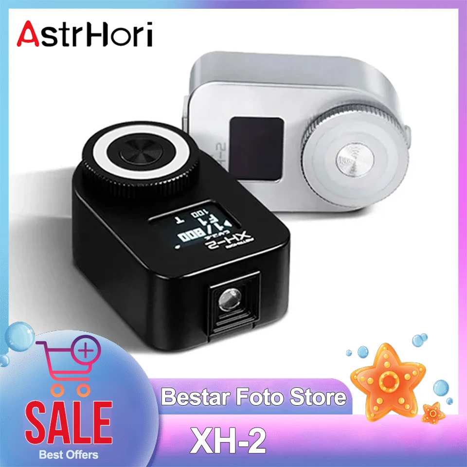 

AstrHori XH-2 Photography Lihgt Meter OLED Display Real-time External Camera Light Meter Cold Shoe for Camera Photography Studio