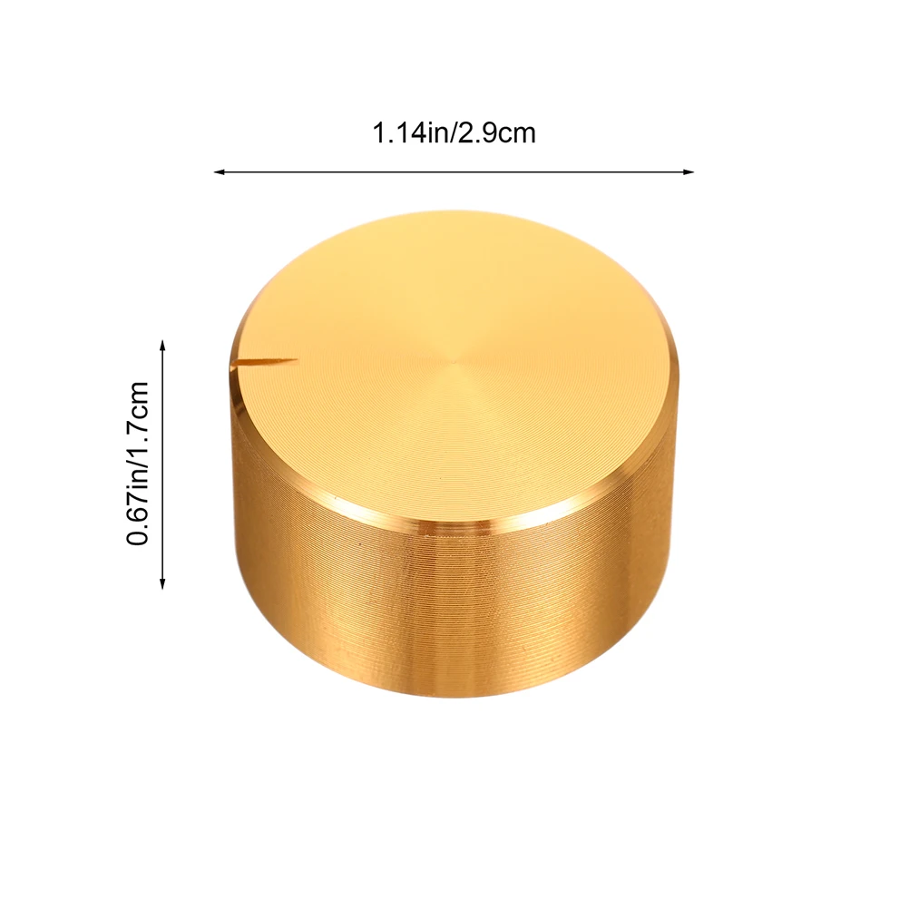 

6pcs Gold Aluminum Guitar Volume Knobs Replacement High Grade Metal Potentiometer Caps for Amplifiers Effects Bass Easy