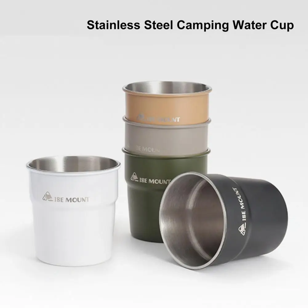 Camping Cup  Convenient Food Grade Rolled Edge  Tea Beer Coffee Milk Tumbler Mug Glass Camping Supplies