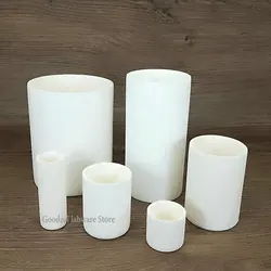 1pc 5ml to 1000m Lab Corundum cylindrical Crucible  99% Alumina Crucible High temperature resistance Volatile ash crucible