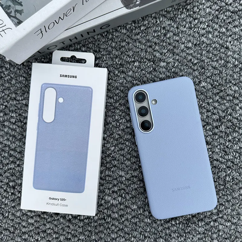 Etui na telefon Samsung Galaxy S25 Ultra Plus Edge, luksusowe etui z ekologicznej skóry na Galaxy S25Edge S25Ultra S25+, ochronne etui na tył telefonu — zdjęcie produktu 3