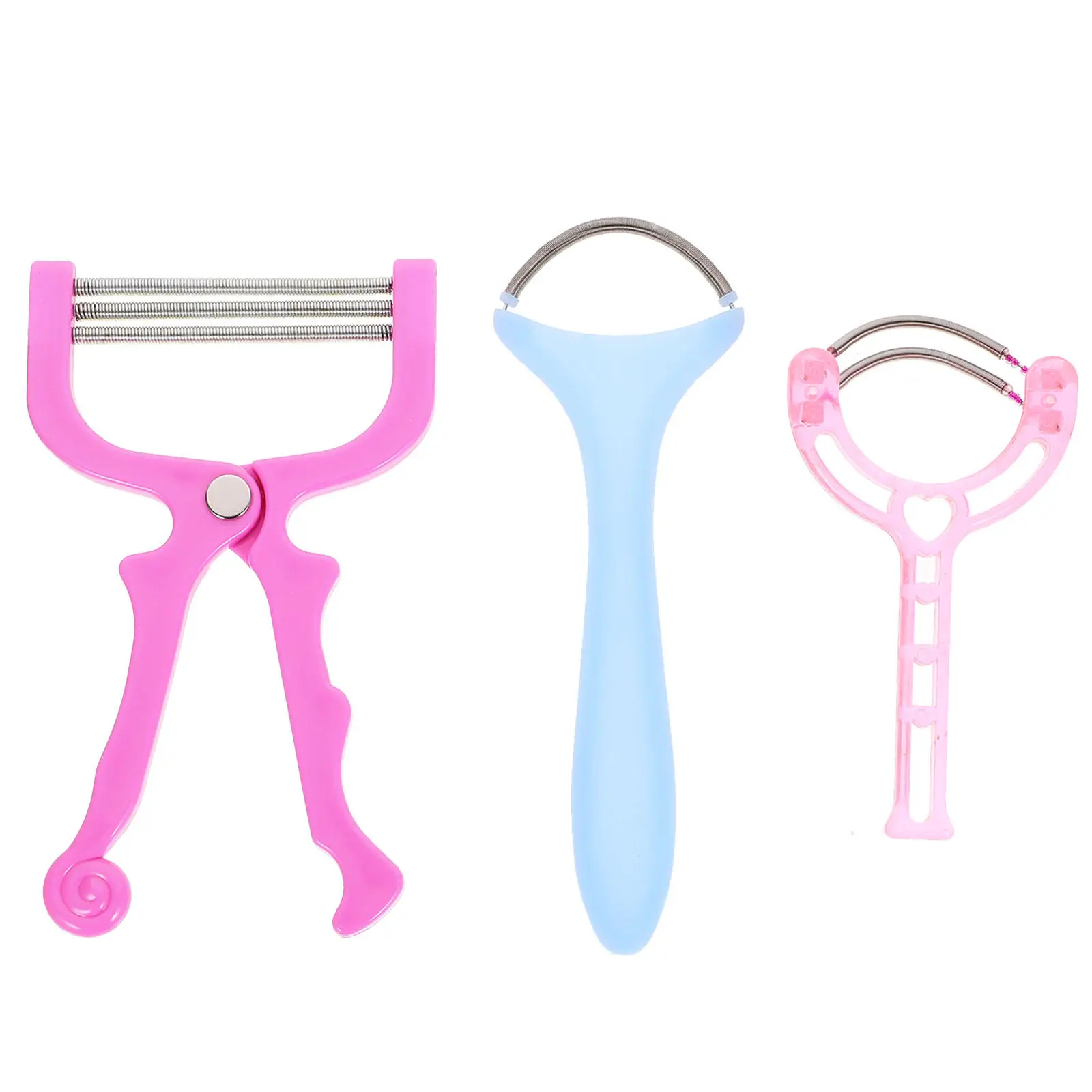 

Набор из 3 ручных эпиляторов для удаления волос на лице и теле (для женщин): для губ, подбородка, лица. Портативный, безопасный, прочный, пружинный механизм. Цвет случайный.