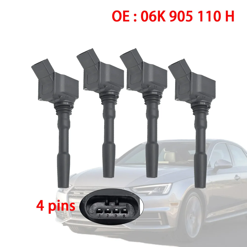 

Ignition Coils Connector 06K905110H 06K905110D OE Quality for EA888 Gen3 Audi A4 A6 Q3 Q5 VW Golf Passat Tiguan CC 06K 905 110 H